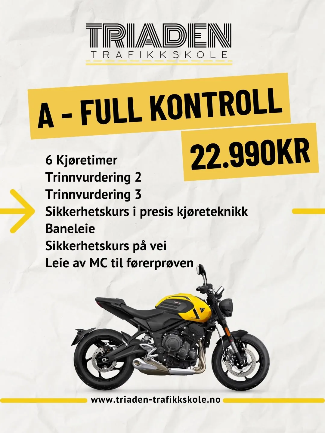 Plakat for A-pakken Full kontroll til 22 990 kr